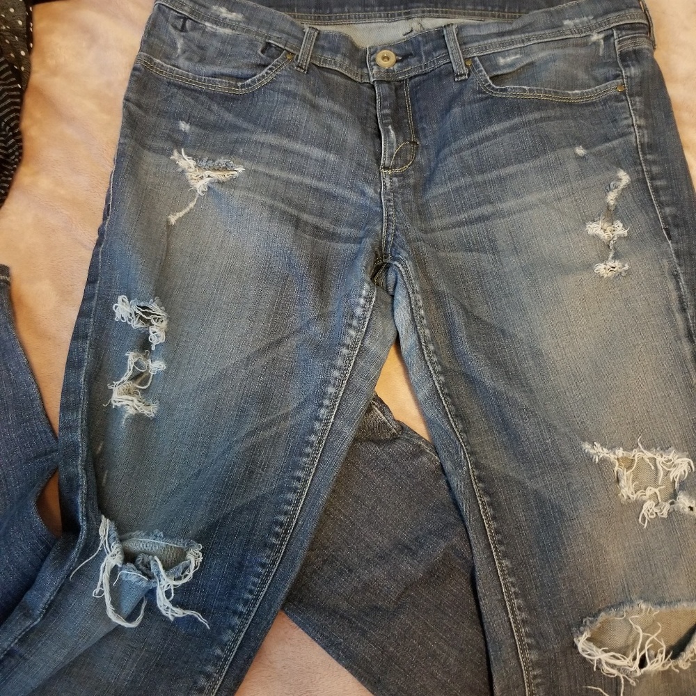 Distressed jeans